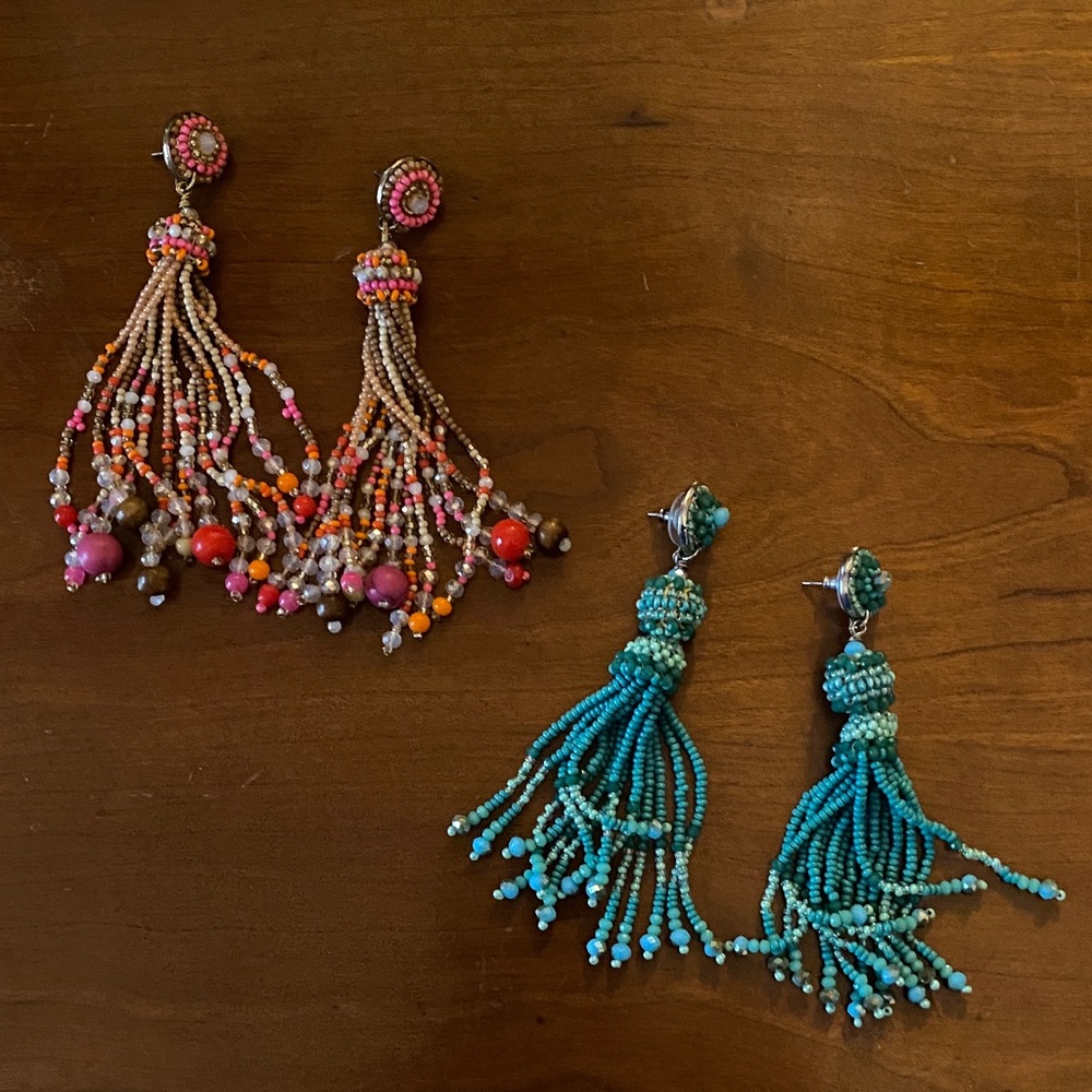 Chico's Multicolor and Turquoise Beaded Earrings